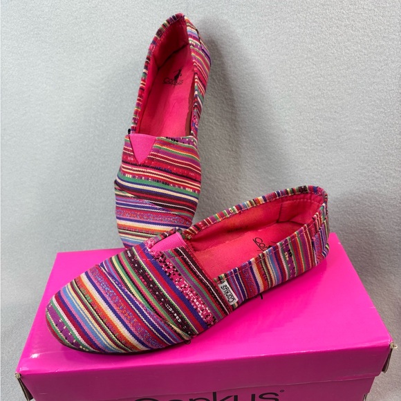 Corkys Shoes - Corkys 7 SUES Striped Multi Colorful Summer Flats Women's Shoes